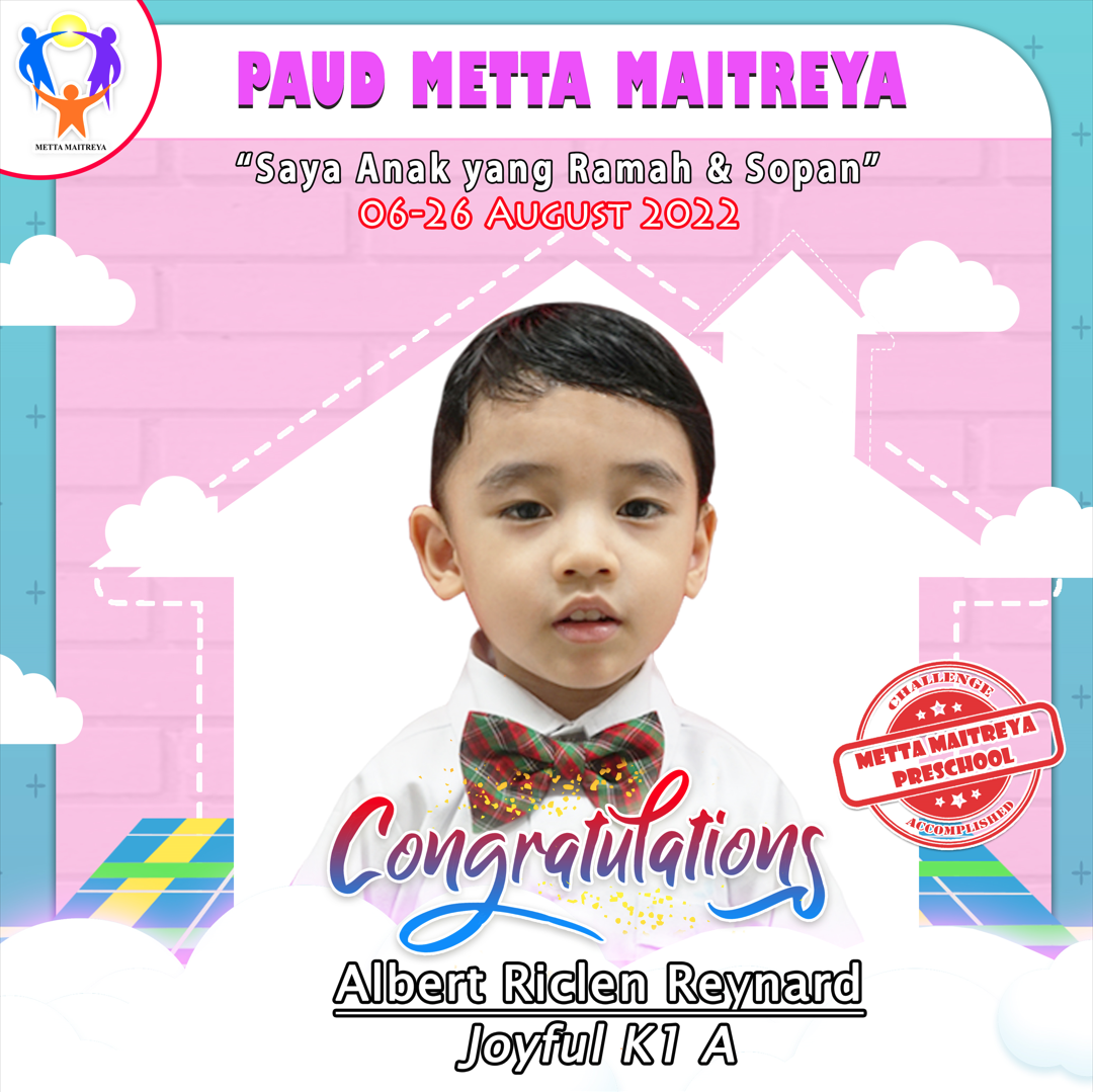 Pemenang 21 Days Good Habit Challenge Agustus 2022 "Saya Anak yang Ramah & Sopan" | PAUD METTA MAITREYA